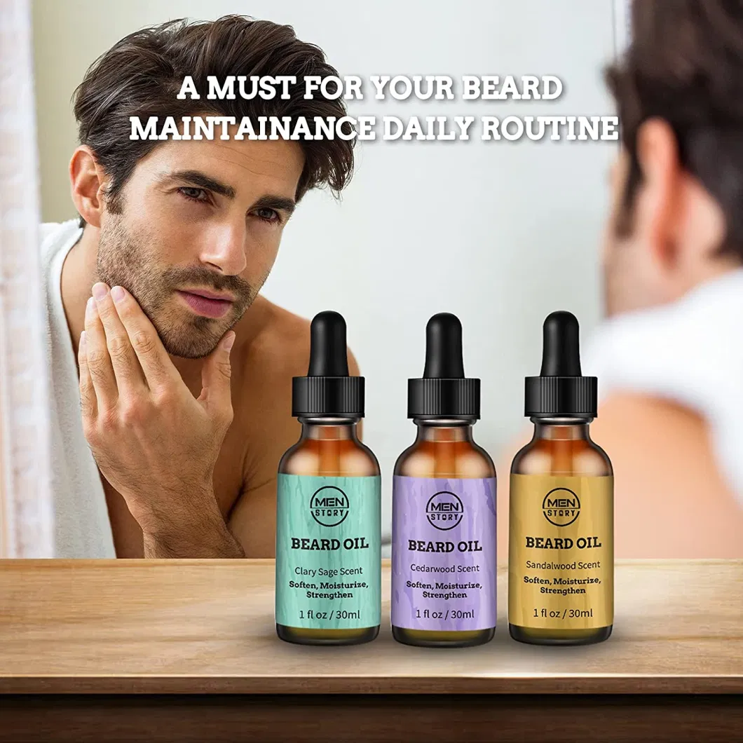 Beard Growth Oil Private Label Moisturizing, Softening Beard Growth Kit