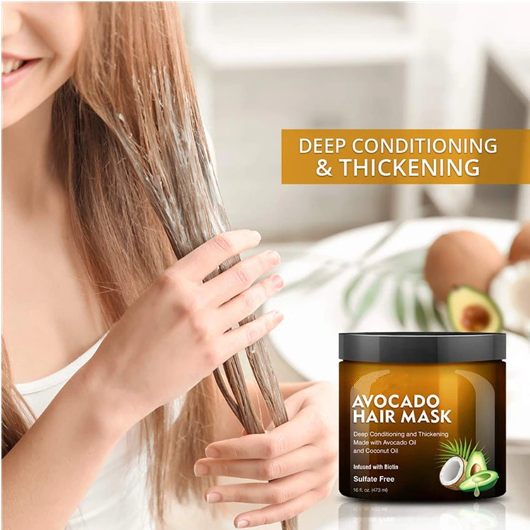 OEM Avocado & Coconut Hair Mask for Dry Damaged Hair Thickening